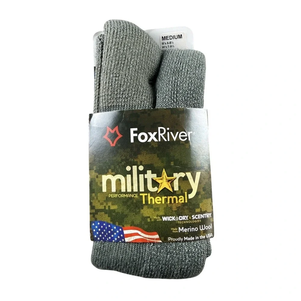 FOXRIVER Military Thermal Socks‎ Medium Merino Wool Wick Dry Scentry USA